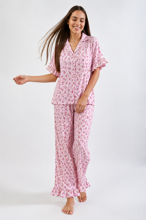 Blush Blossom Floral Pajama Set