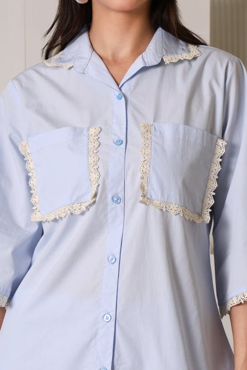 Blue Breeze Cotton Co-ord Set