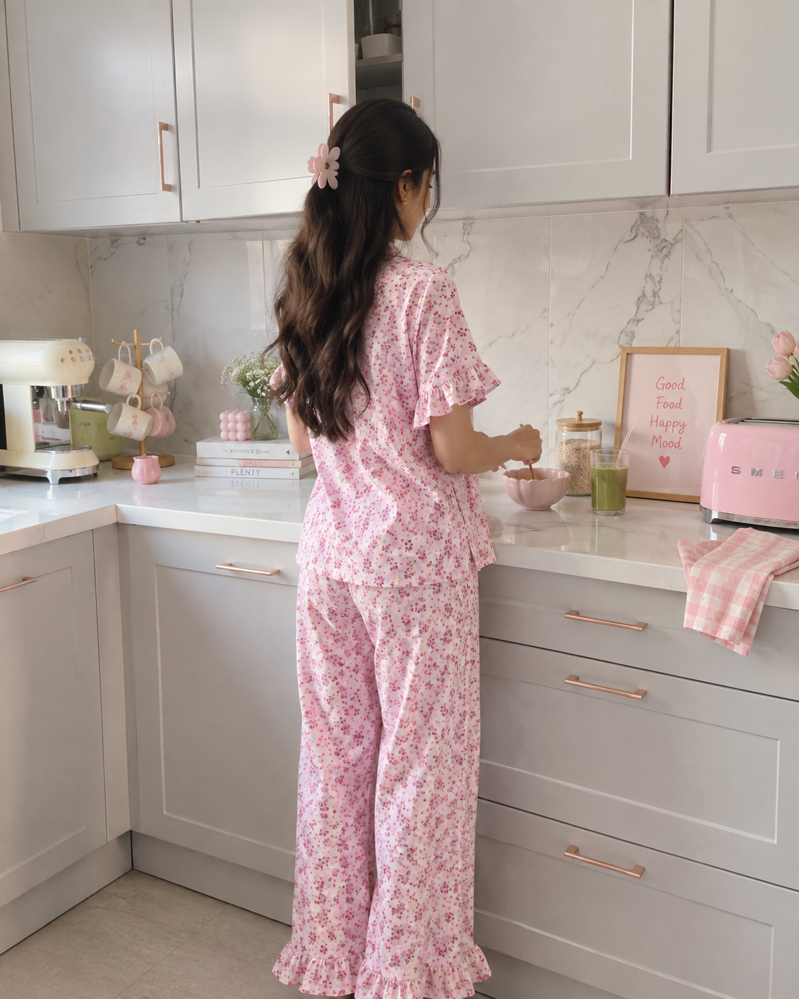 Blush Blossom Floral Pajama Set